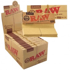 Raw Classic Single Wide Connoisseur Rolling Papers with Tips