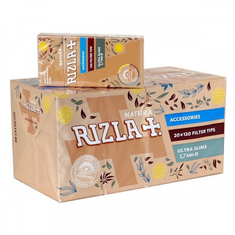 Rizla Ultra Slim 5.7 mm Rolling Filters Tips Full Box 20 Packs x 120 Filter  Tips